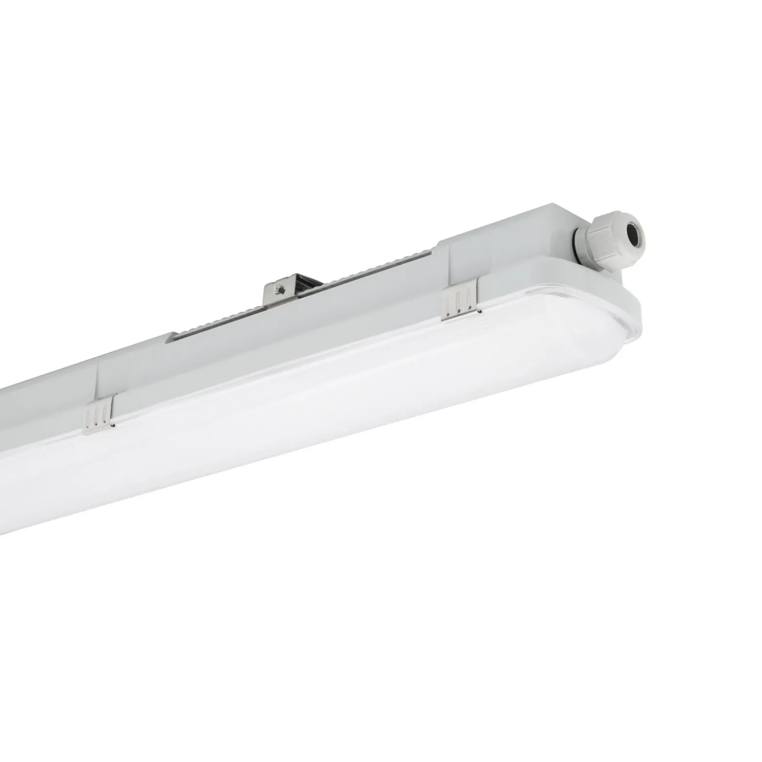 Luminaria LED con difusor RESISTO, gris claro, 120 cm, 17 W, 840 IP66