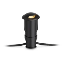 Luz de peldaño de jardín 24 LED Luz de peldaño negra 0.8W
