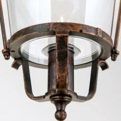 Mariella lámpara colgante exterior, negro-cobre, metal