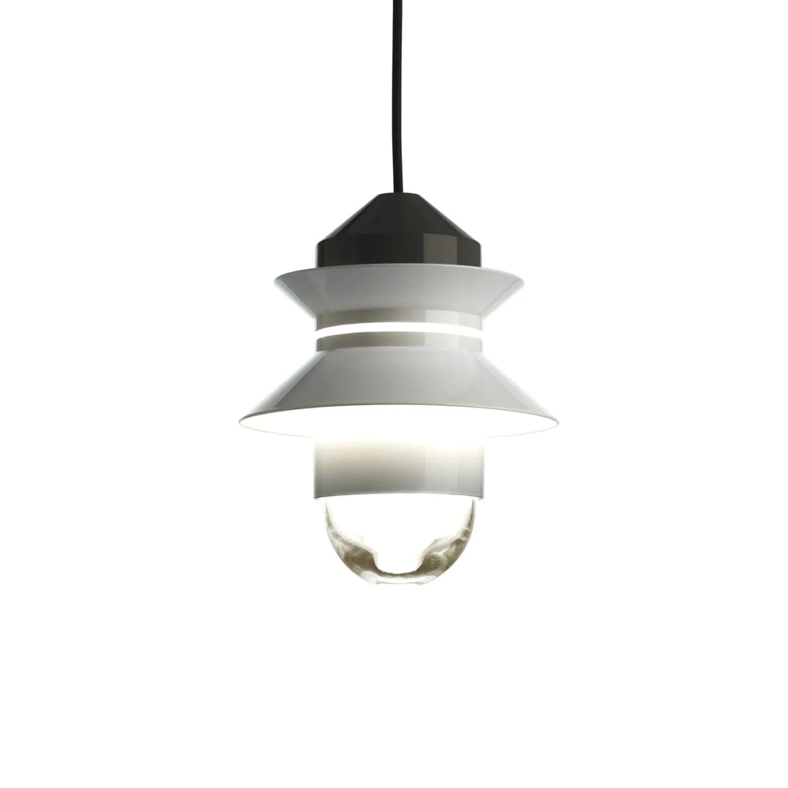 MARSET Lámpara colgante exterior Santorini, IP65, blanca
