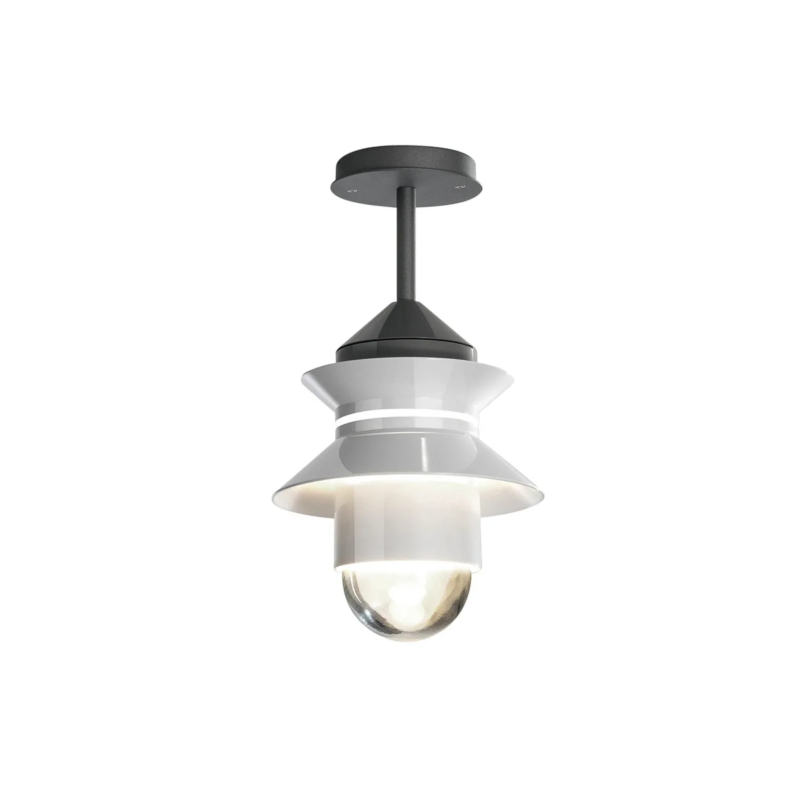 MARSET Plafón para exterior Santorini, IP65, blanco