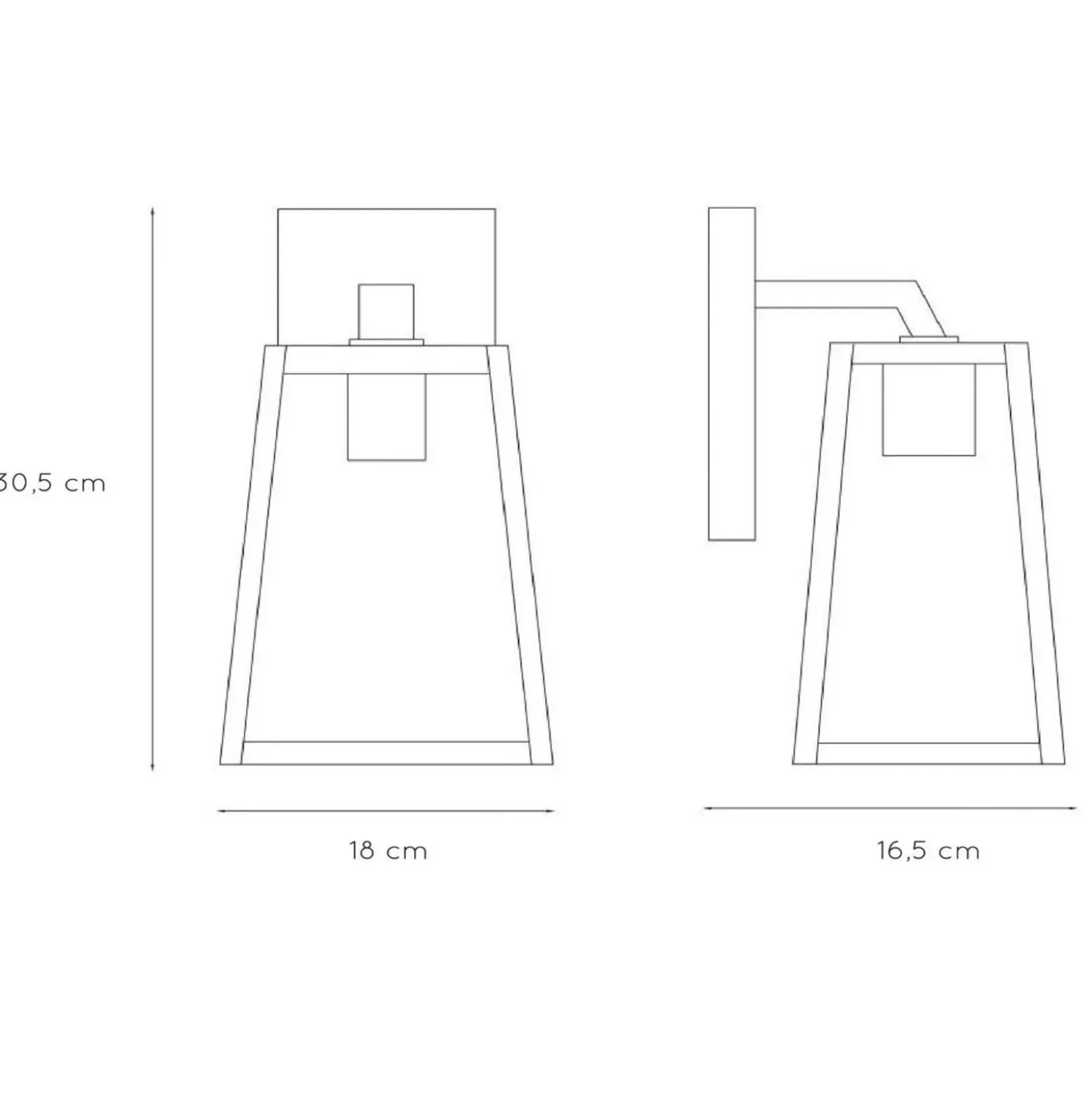 Matslot aplique de exterior, altura 30,5 cm