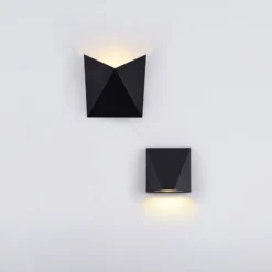 Maytoni Beekman aplique LED exterior 3.000 K negro