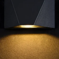Maytoni Beekman aplique LED exterior 3.000 K negro