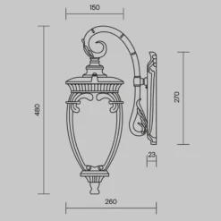 Maytoni Fleur aplique de exterior, bronce