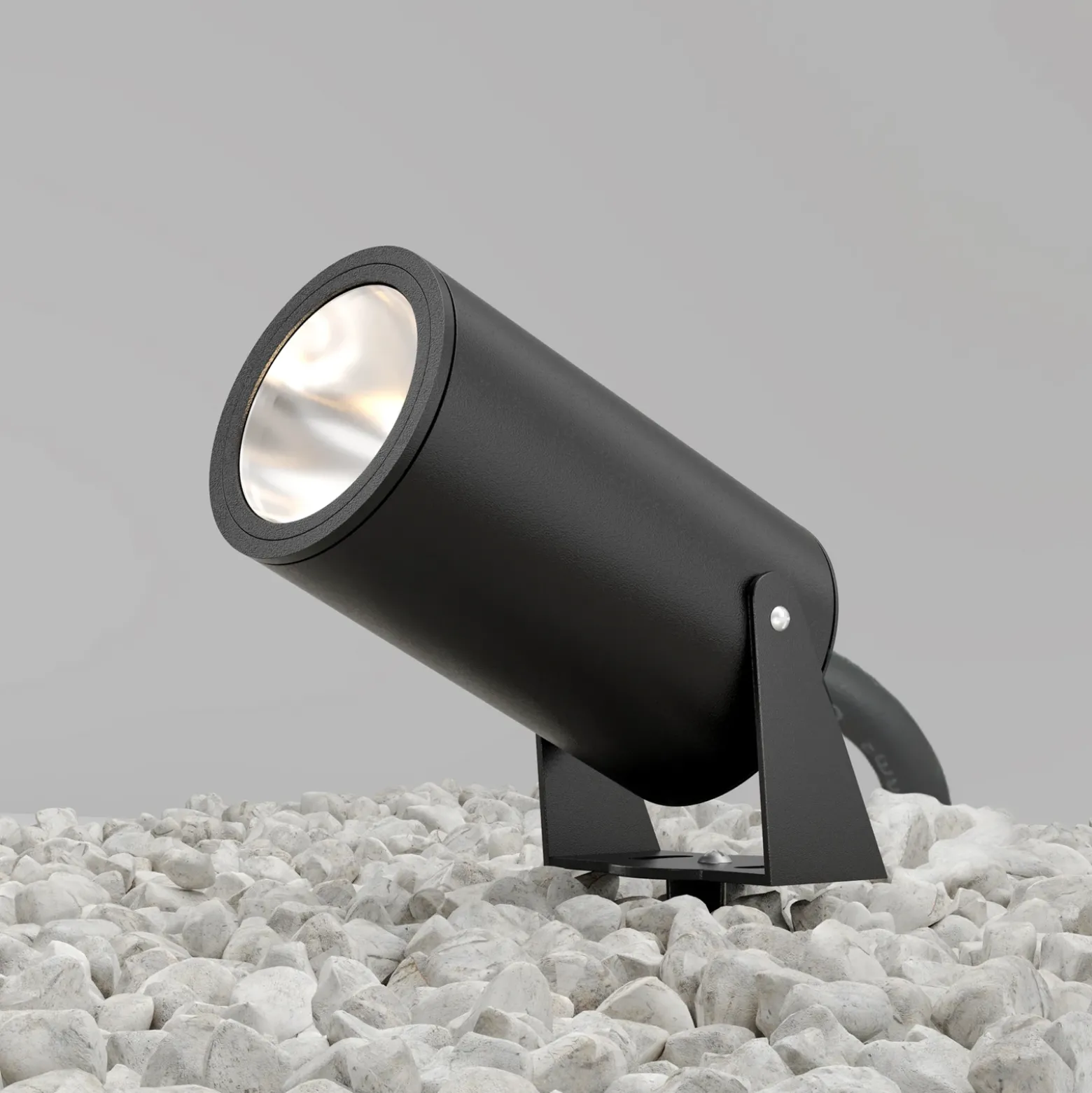 Maytoni foco LED con pica Bern, grafito, Ø 13 cm, IP65