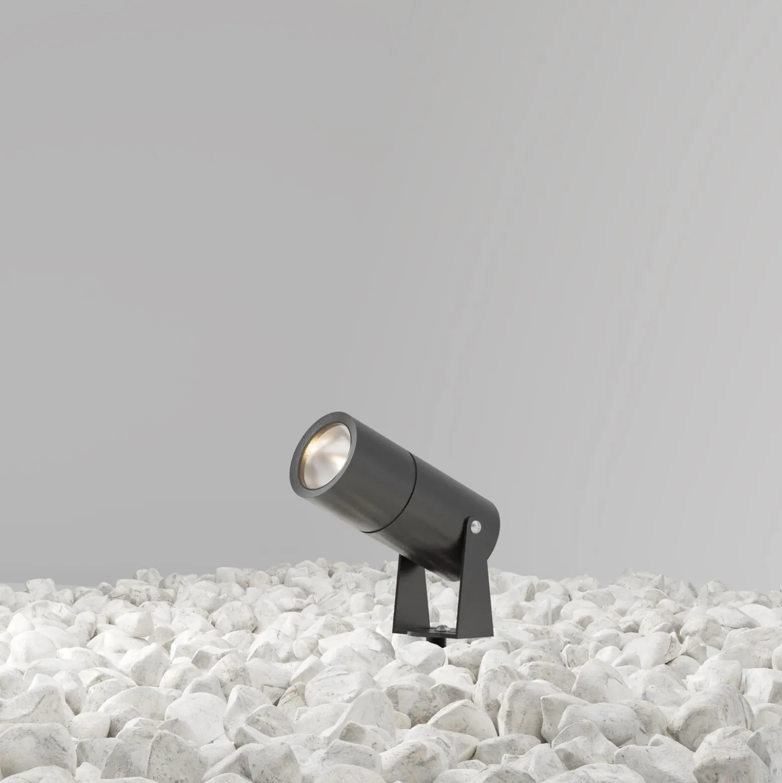 Maytoni Foco LED con pica Berna, grafito, Ø5,5cm, 5W, IP65