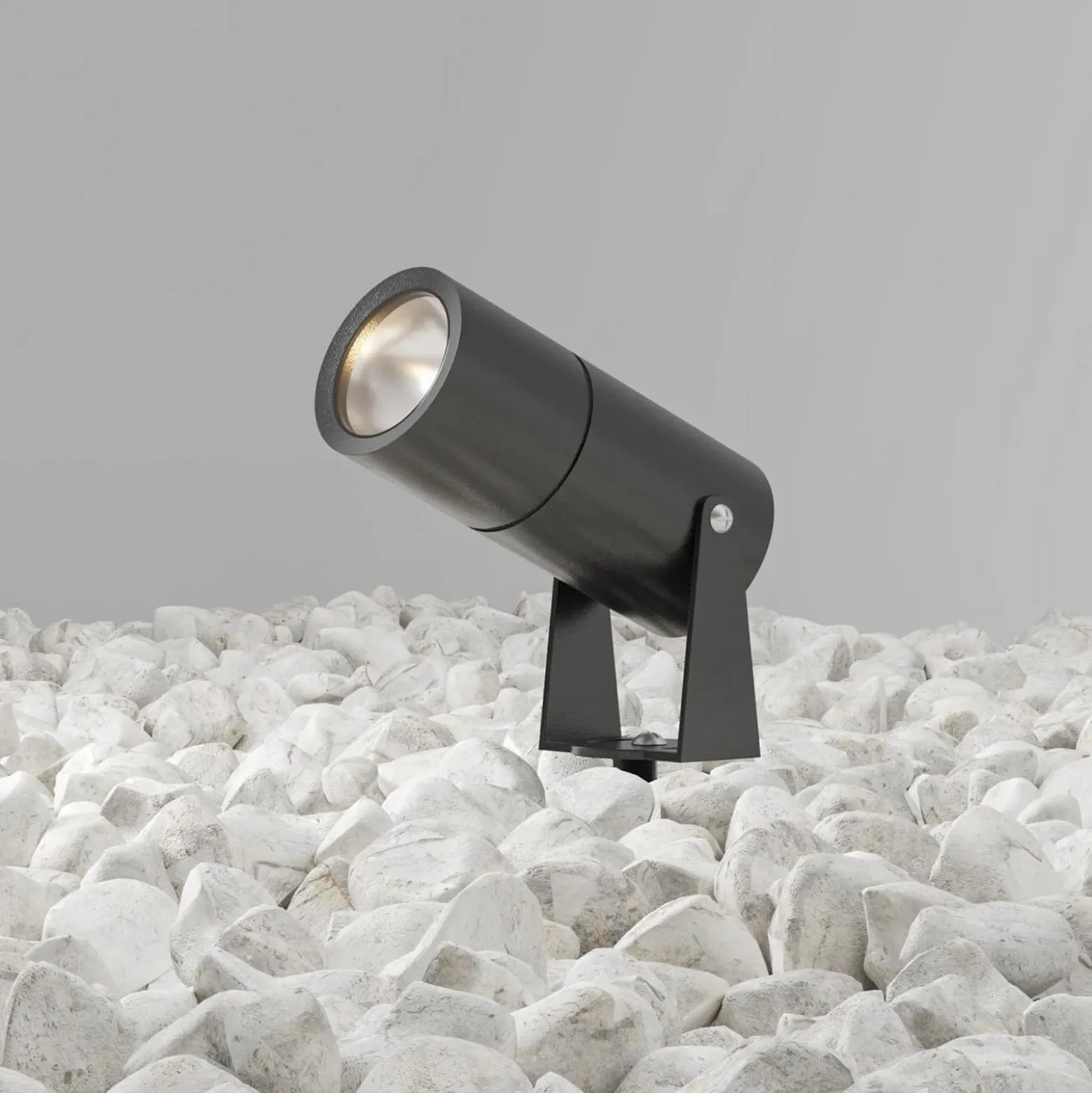 Maytoni Foco LED con pica Berna, grafito, Ø5,5cm, 5W, IP65