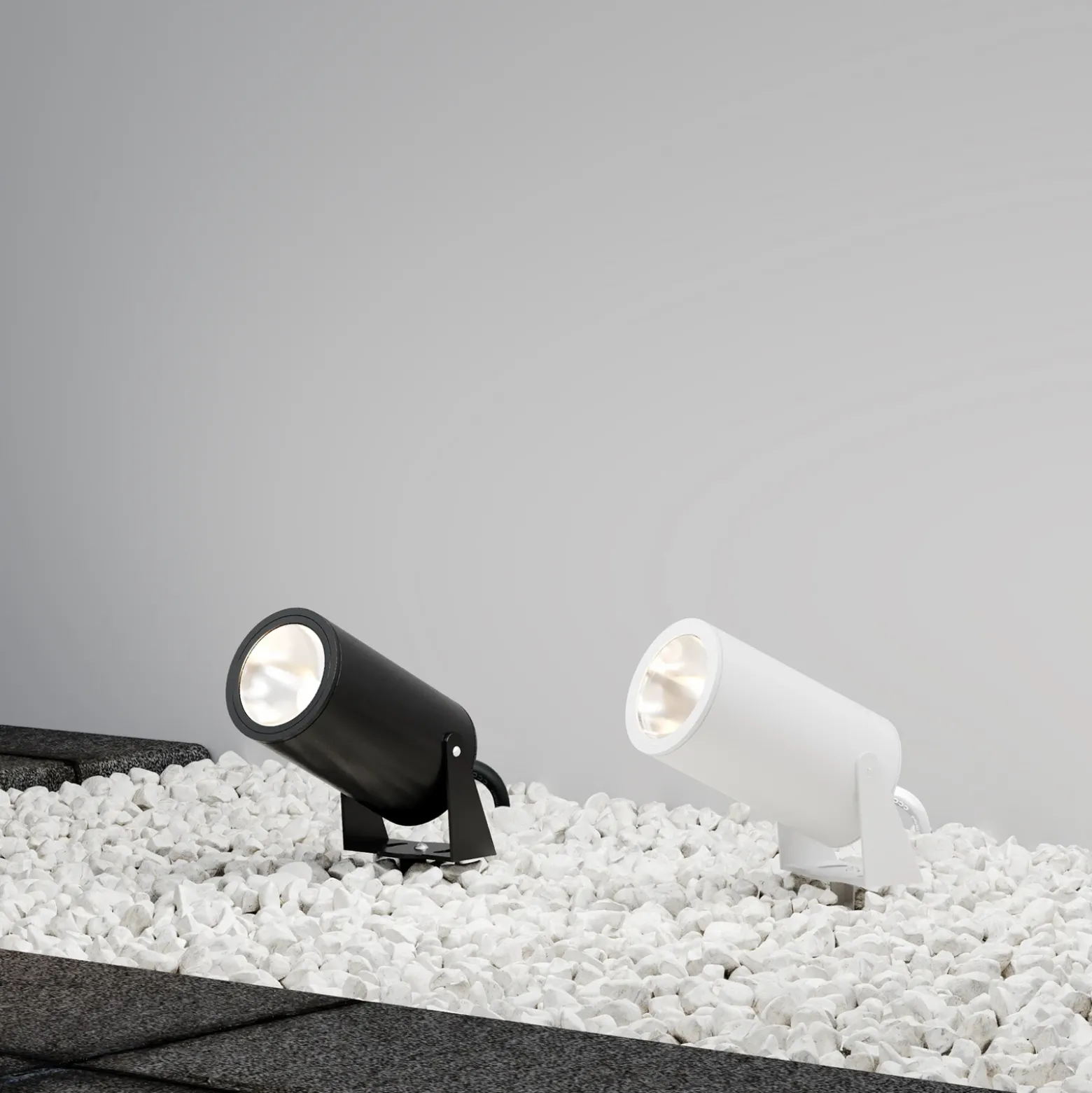 Maytoni foco LED con pica Bern, blanco, aluminio, IP65
