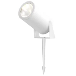 Maytoni foco LED con pica Bern, blanco, aluminio, IP65