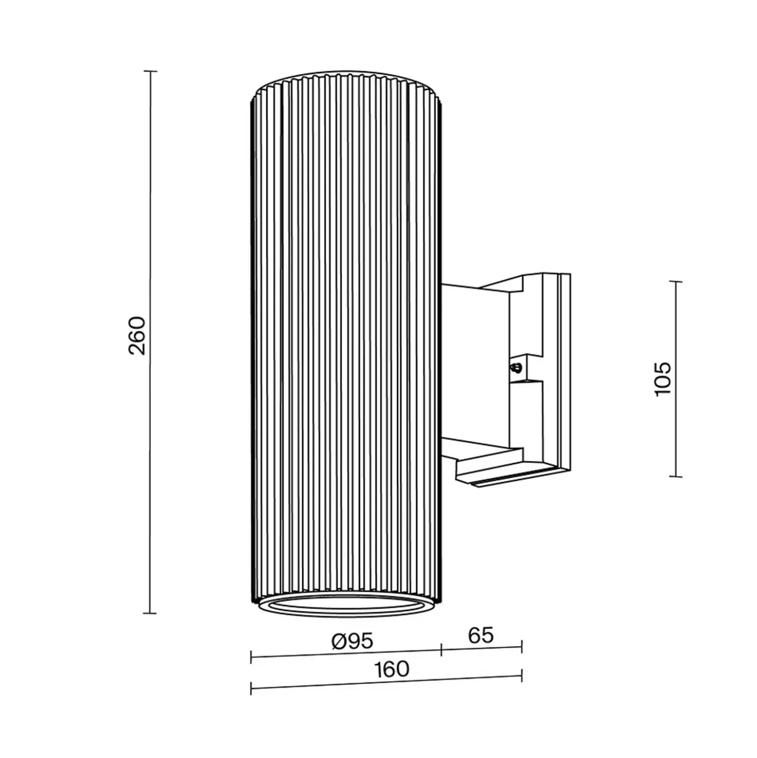 Maytoni Rando aplique de exterior, 2 luz, negro