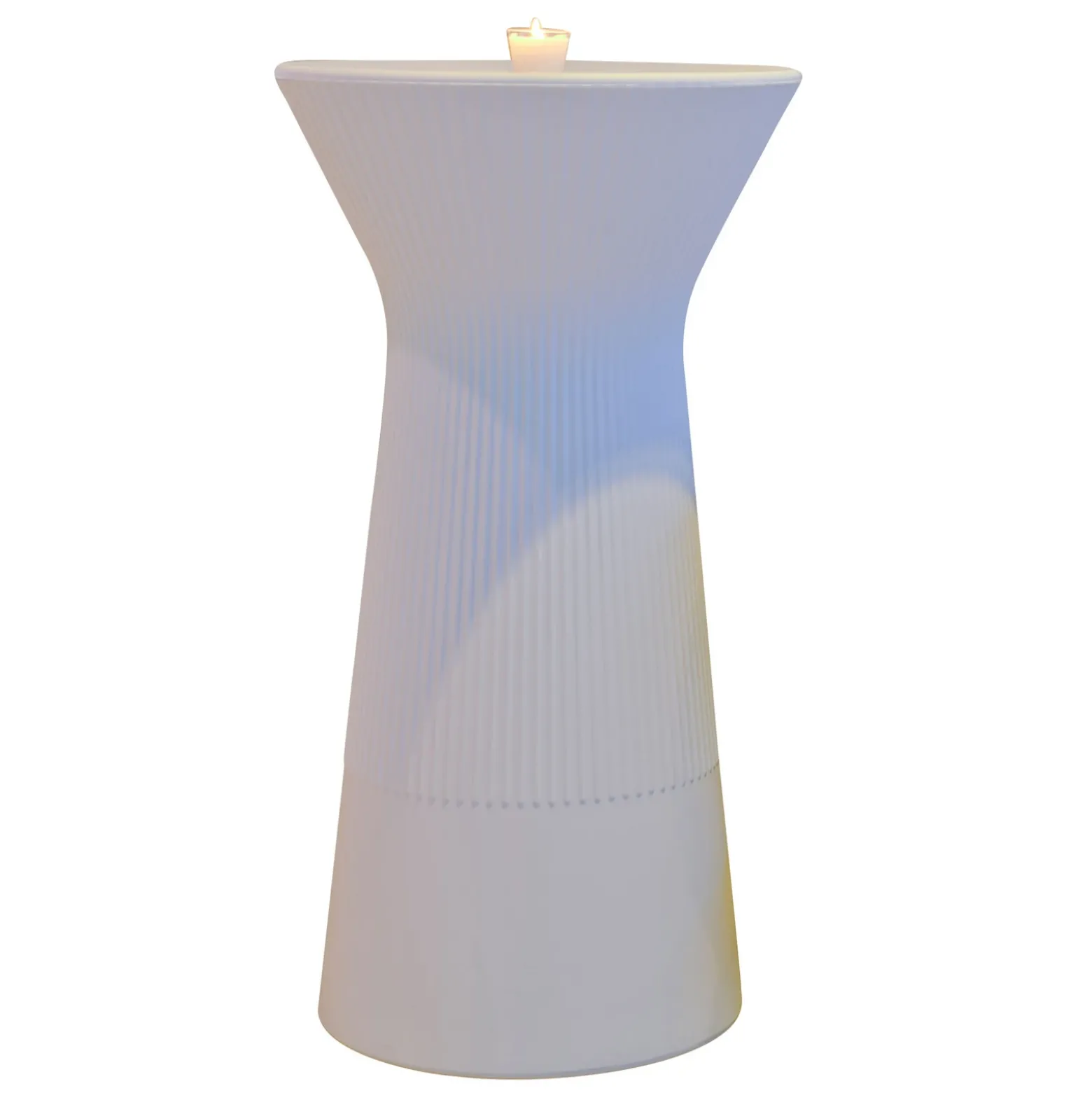 Mesa de bar a pilas Newgarden Capri LED, RGBW, 110 cm de altura, blanca