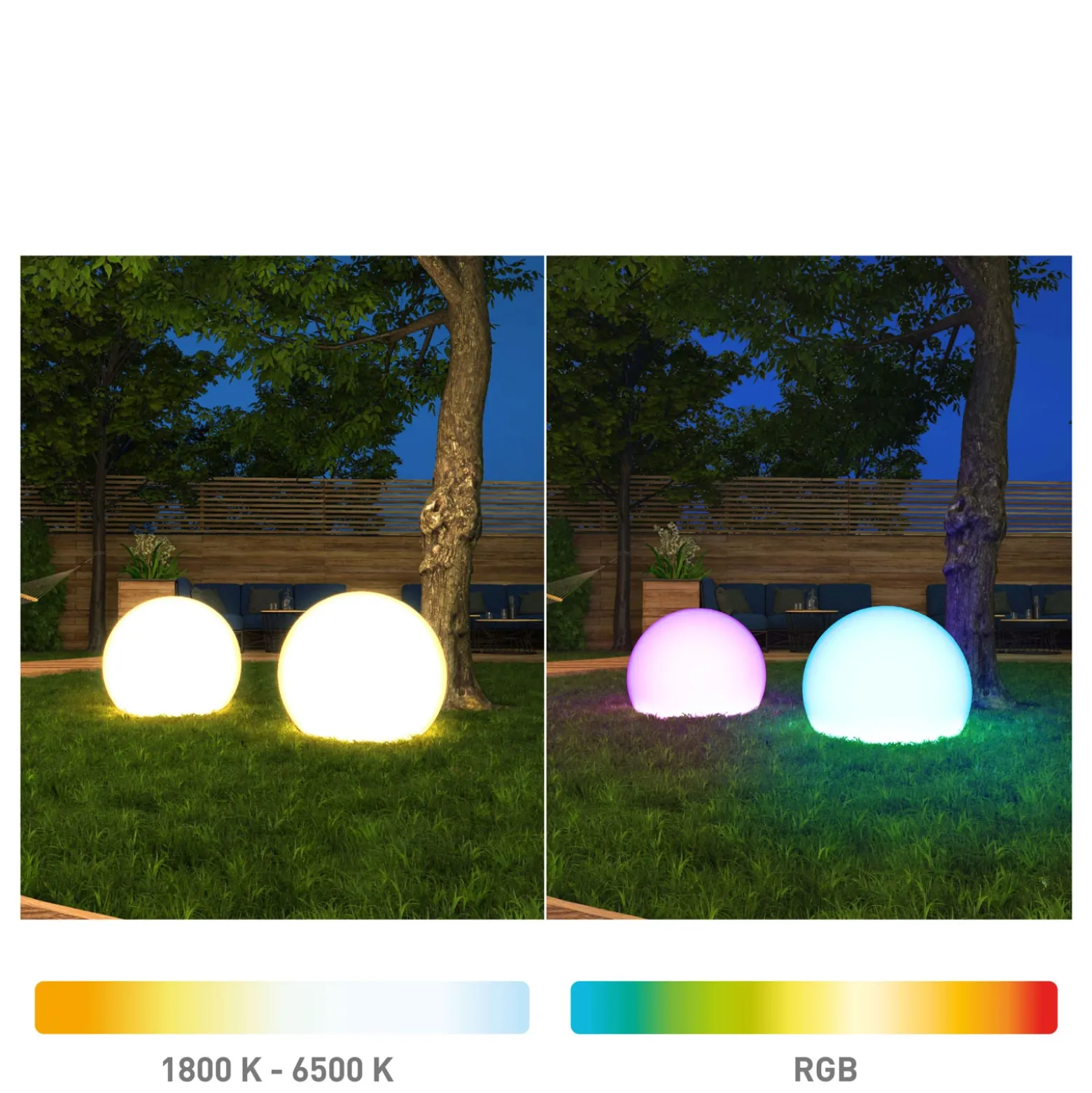 Müller Licht tint Calluna Lámpara esférica LED IP44