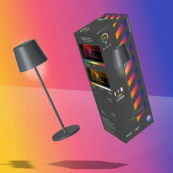 Müller Licht tint Lámpara de mesa LED recargable Dalia, aluminio antracita