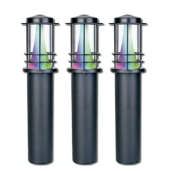 Müller Licht tint Petunia Juego de 3 bolardos luminosos LED para senderos