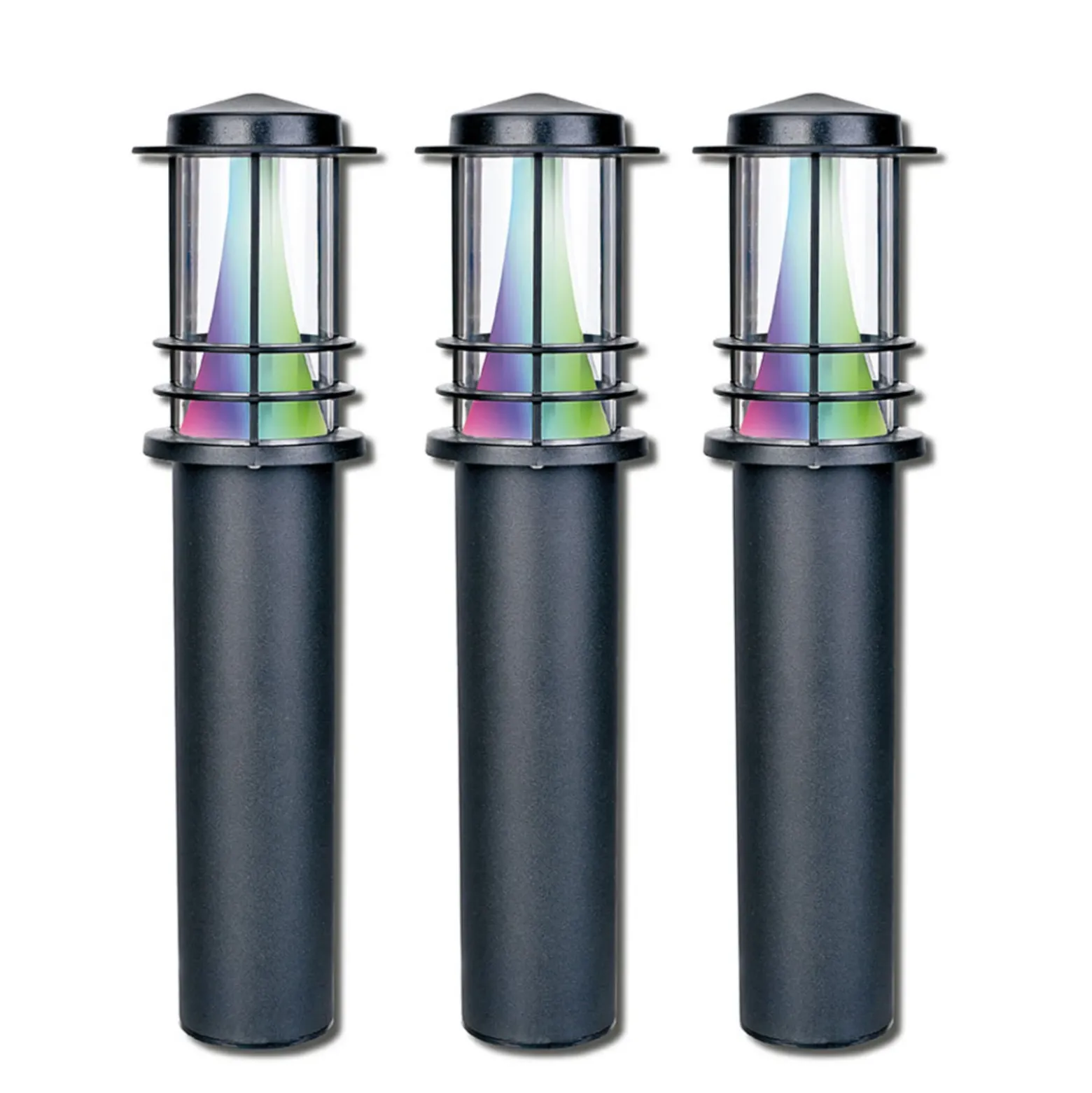 Müller Licht tint Petunia Juego de 3 bolardos luminosos LED para senderos