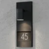 Modena 7655 aplique con número de casa, negro