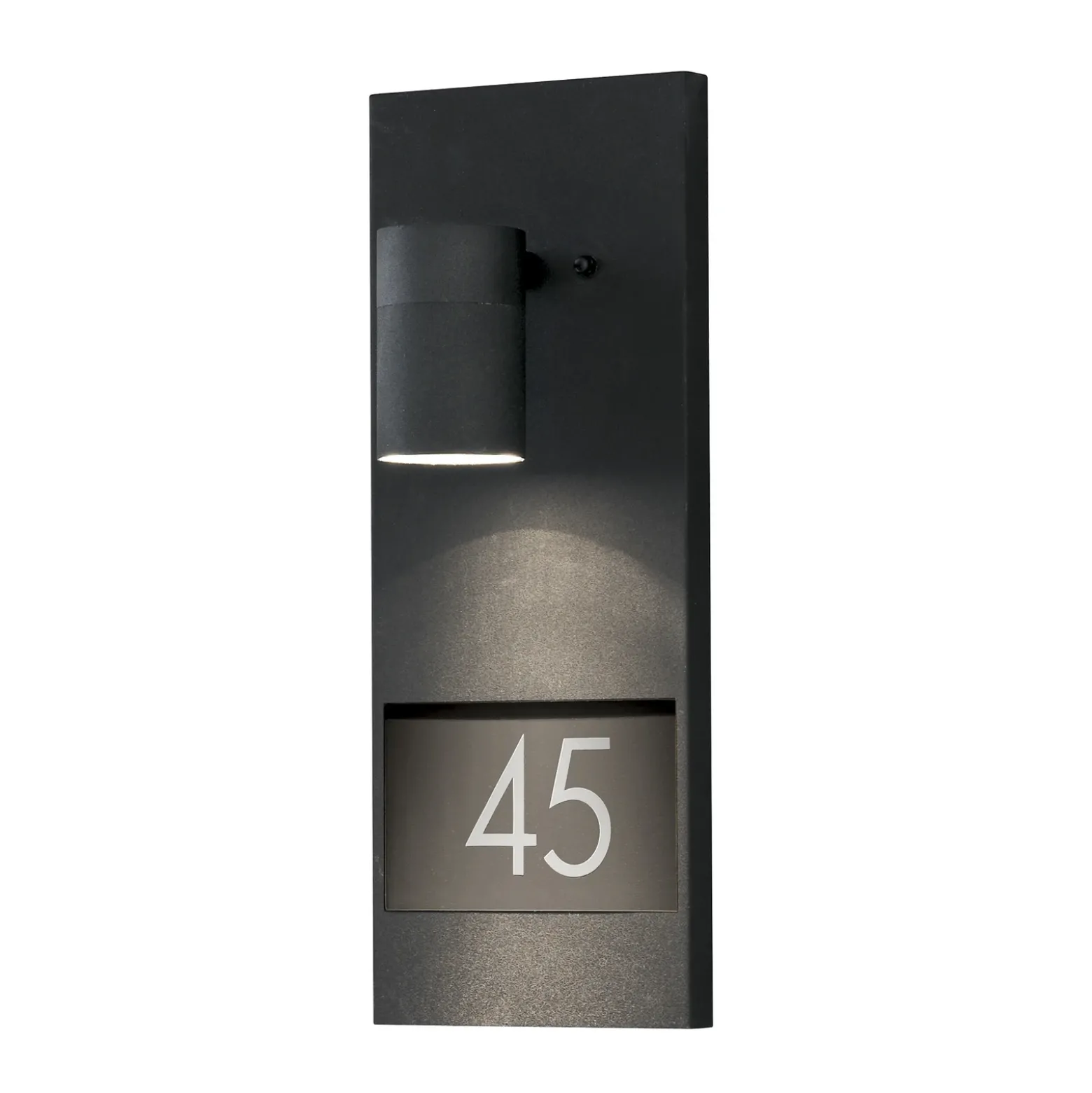 Modena 7655 aplique con número de casa, negro