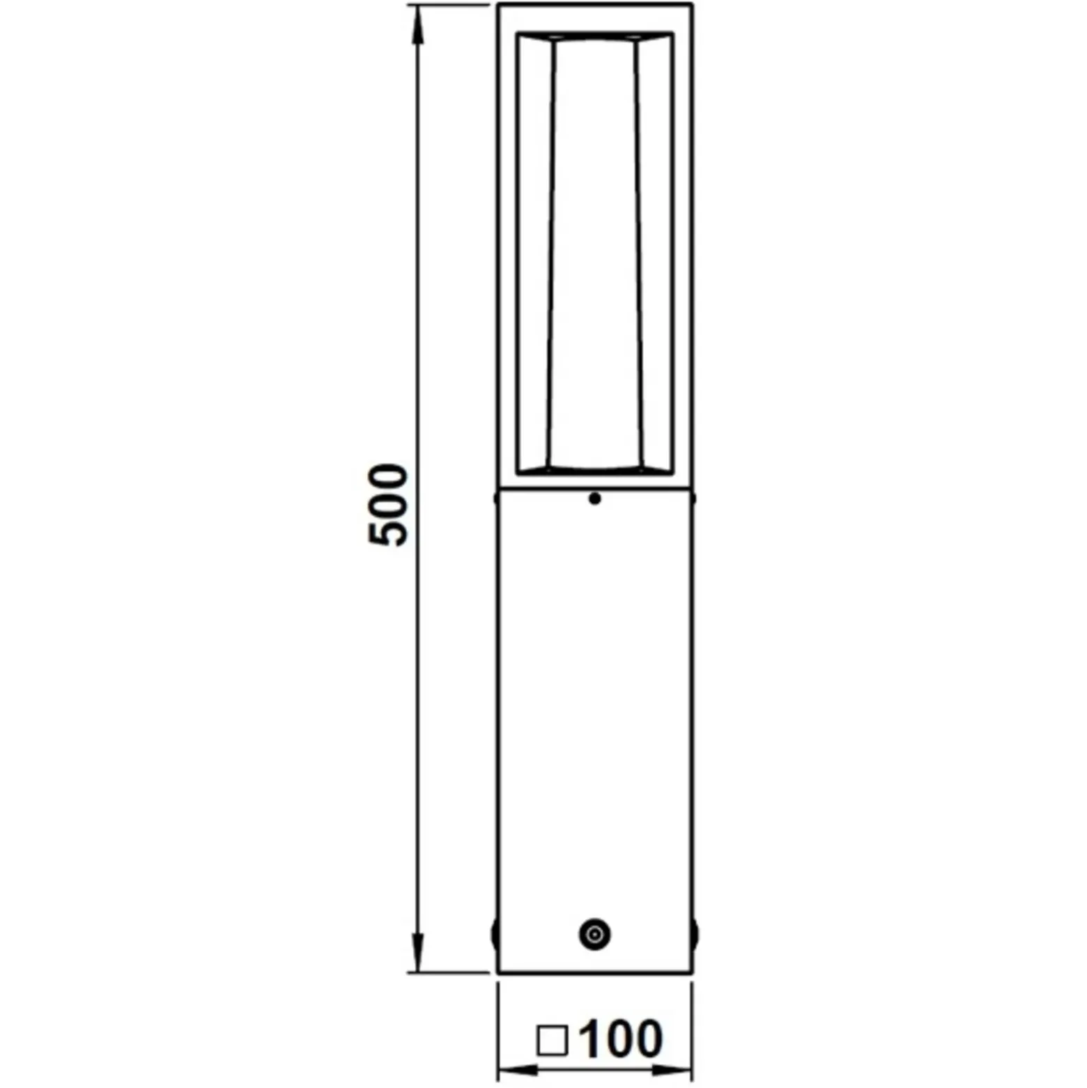 Moderna baliza de aluminio 936, negro