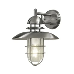 Moderno aplique de exterior SORRENTO en acero inoxidable