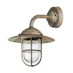 Moderno aplique pared ext. Antique, cristal claro