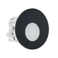Molto Luce Lámpara empotrable LED Pared 68R Cristal IP44 RD, negro