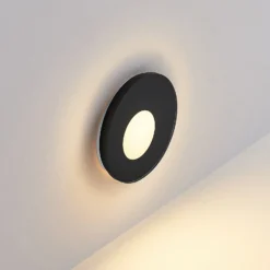 Molto Luce Lámpara empotrable LED Pared 68R Cristal IP44 RD, negro