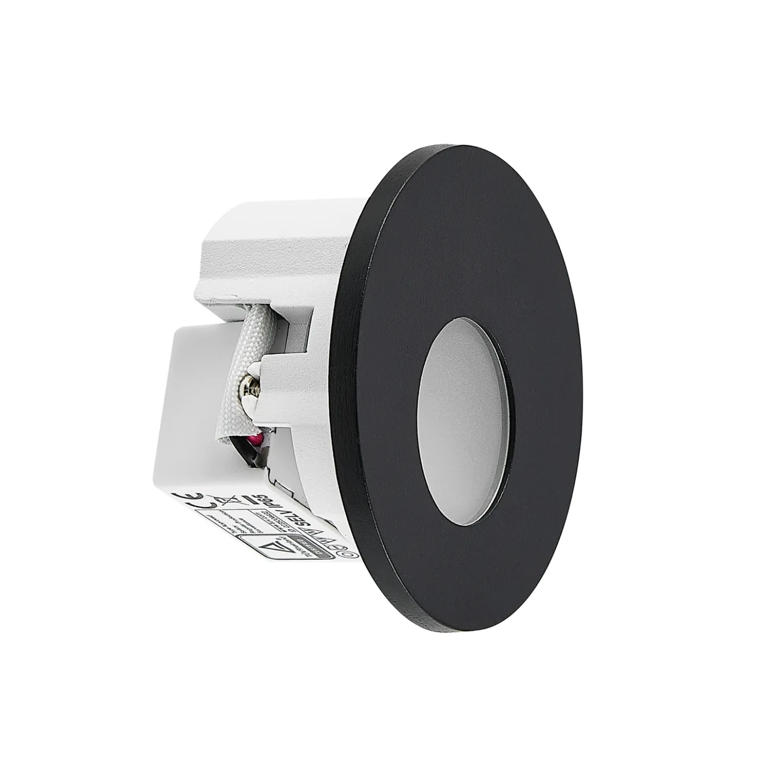Molto Luce Lámpara empotrable LED Wall 68R IP44 RD, negro, CCT
