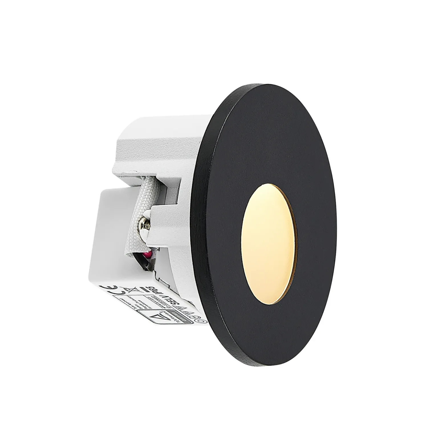 Molto Luce Lámpara empotrable LED Wall 68R IP44 RD, negro, CCT