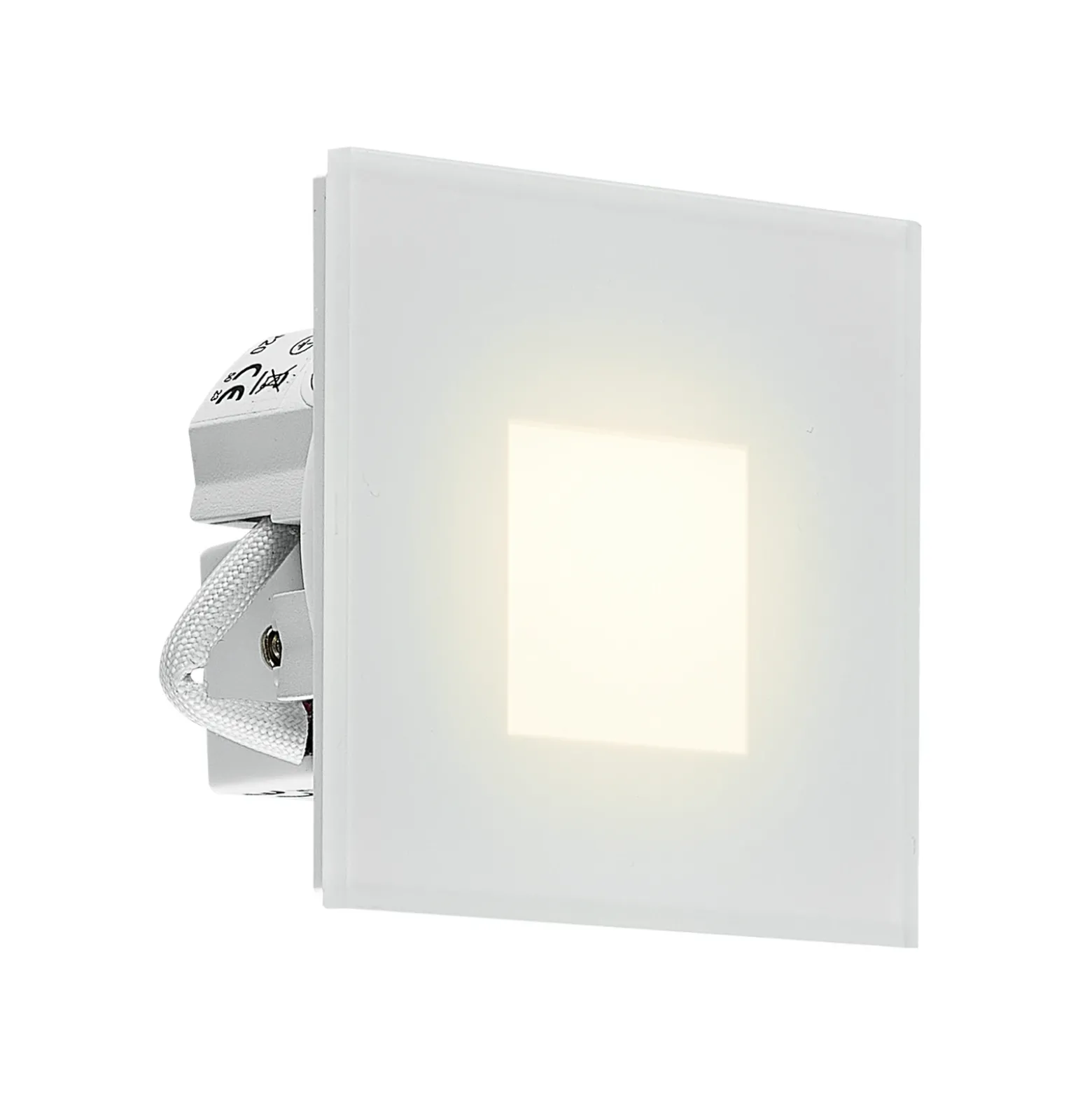Molto Luce Lámpara empotrable LED Pared R68 Cristal IP44 SQ, blanco, CCT