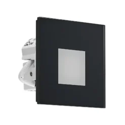 Molto Luce Lámpara empotrable LED Pared R68 Cristal IP44 SQ, negro