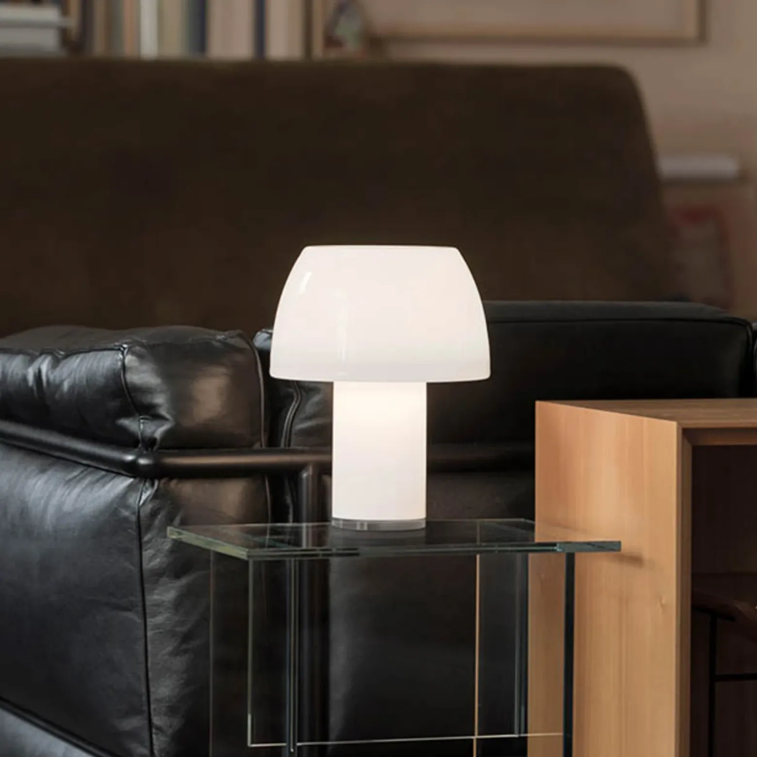 Nemo lámpara de mesa LED recargable Lorosae, blanco, cristal, IP54, USB
