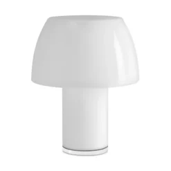 Nemo lámpara de mesa LED recargable Lorosae, blanco, cristal, IP54, USB