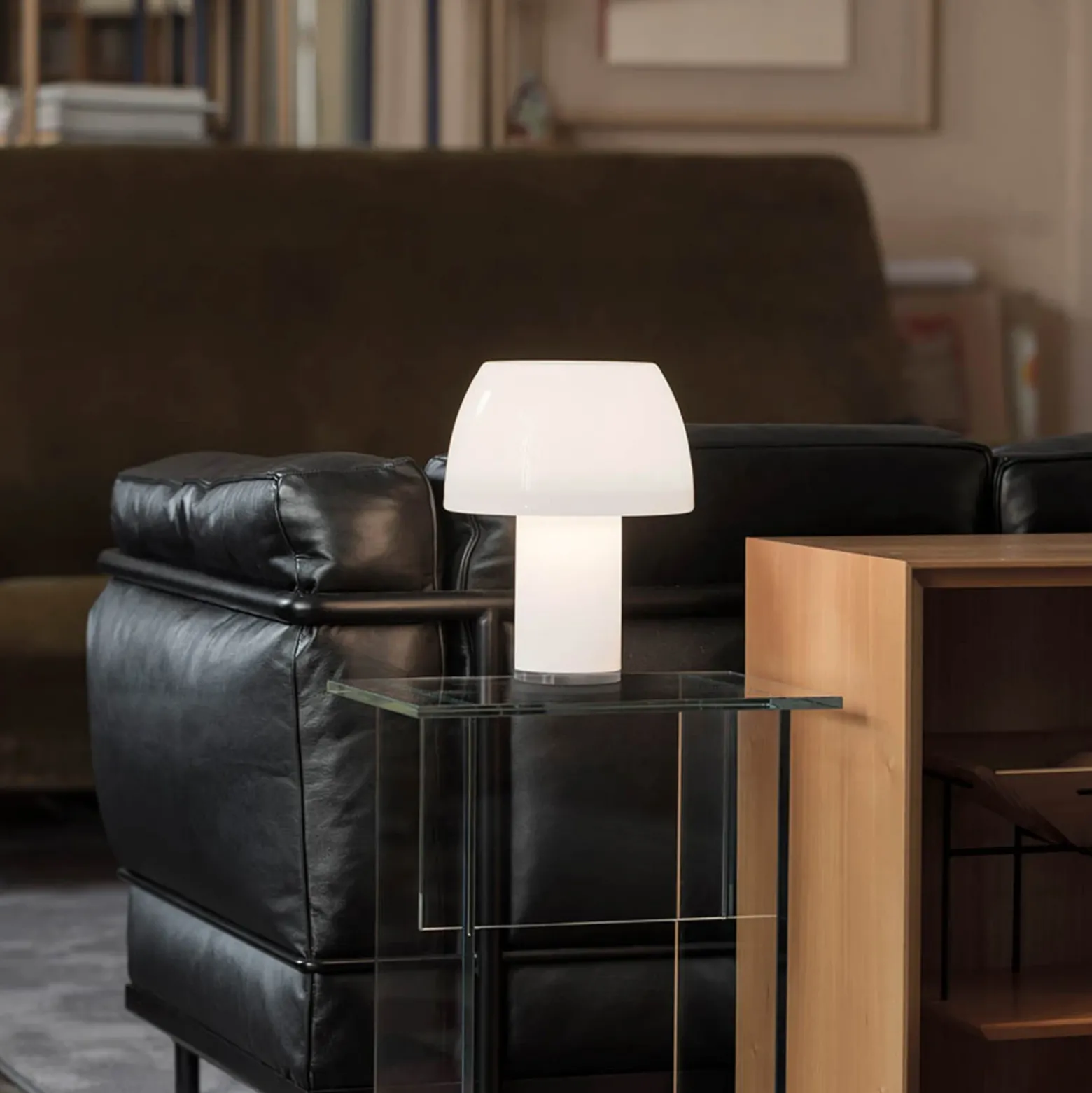 Nemo lámpara de mesa LED recargable Lorosae, blanco, cristal, IP54, USB