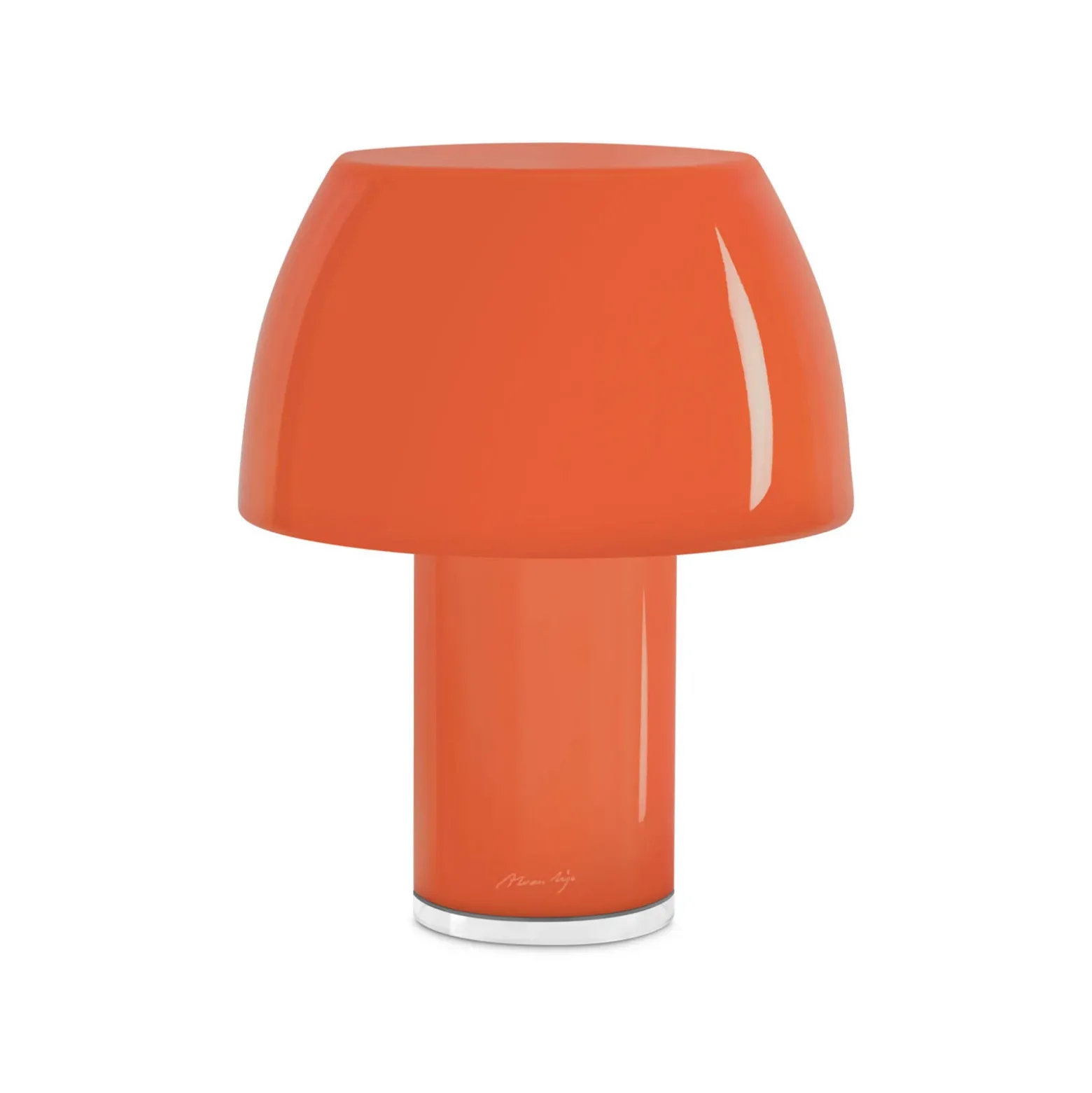 Nemo lámpara de mesa LED recargable Lorosae, naranja, cristal, IP54, USB