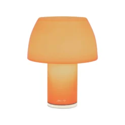 Nemo lámpara de mesa LED recargable Lorosae, naranja, cristal, IP54, USB