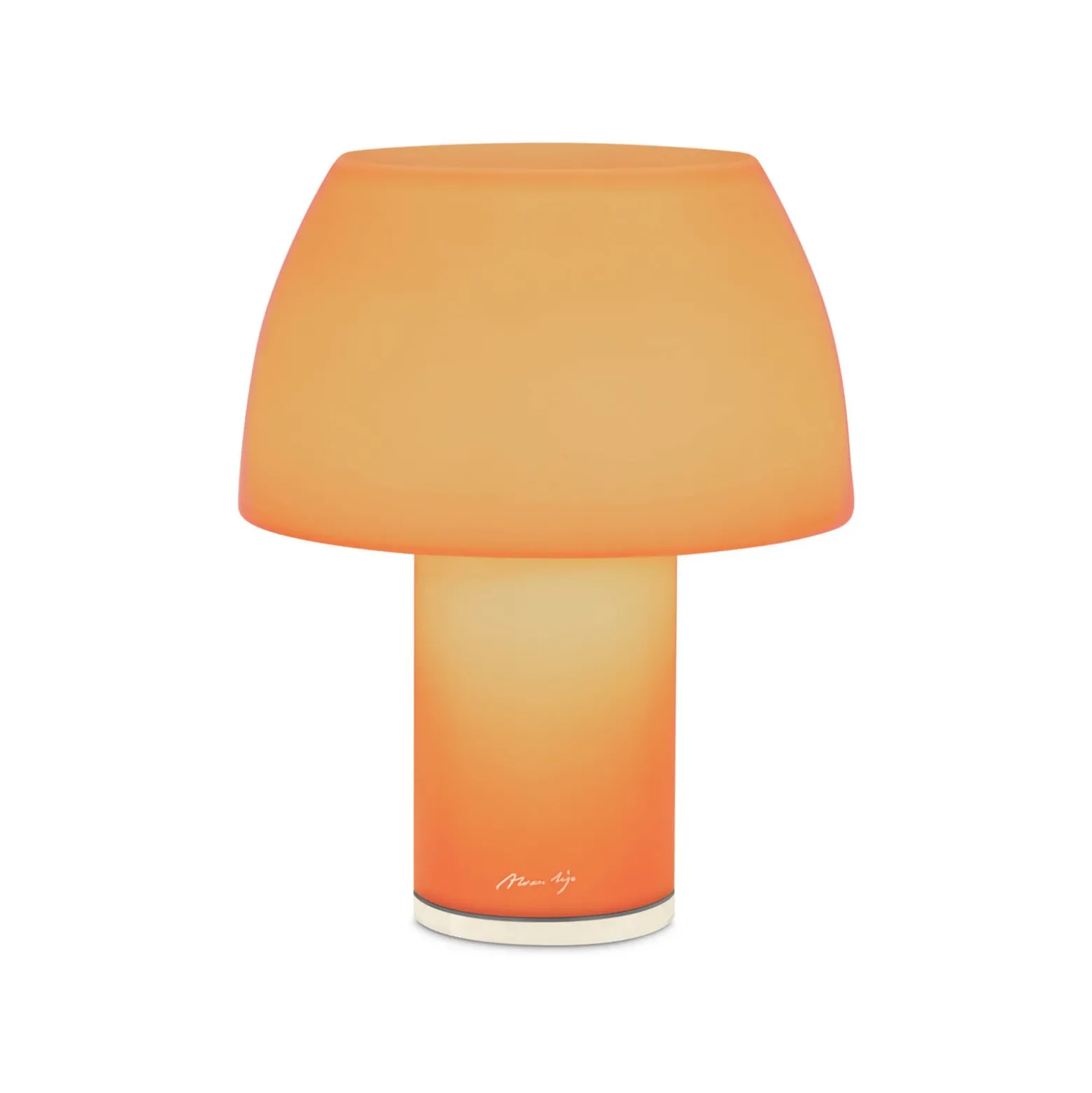Nemo lámpara de mesa LED recargable Lorosae, naranja, cristal, IP54, USB