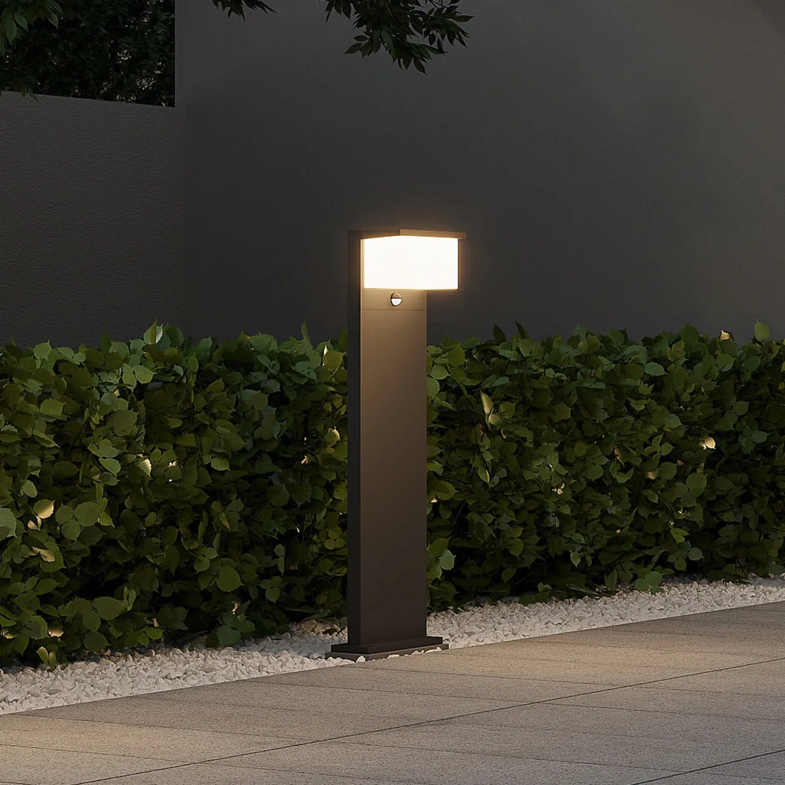 Nestos bolardo luminoso LED con detector de movimiento, IP54