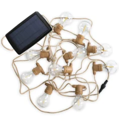 Newgarden Allegra cadena luz LED solar cable yute