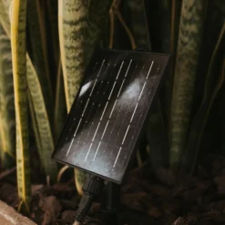 Newgarden cadena de luces LED solar Maro, color madera, yute IP44