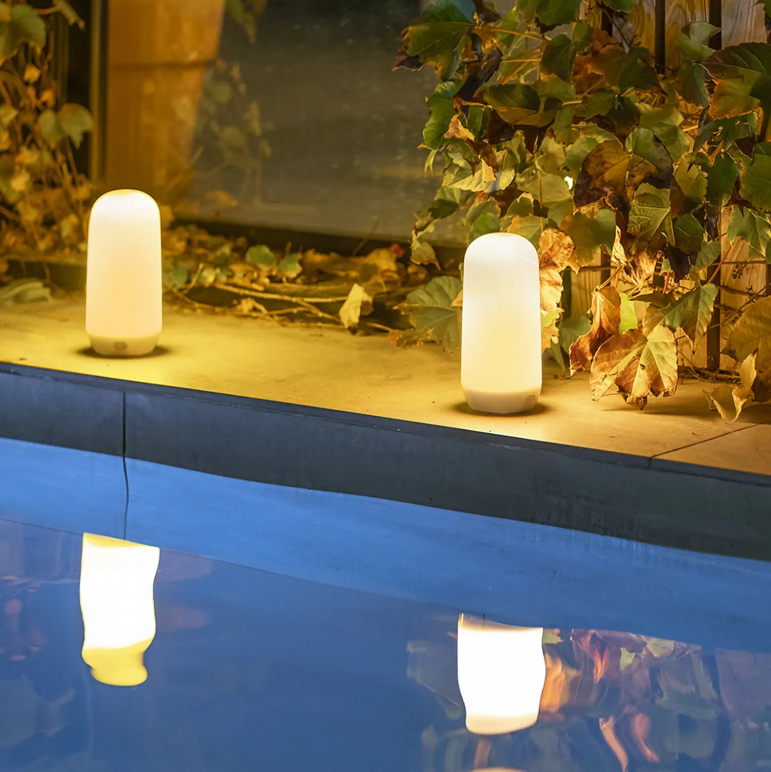 Newgarden Candy lámpara de mesa LED efecto llama