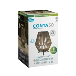 Newgarden Conta lámpara de mesa LED recargable taupe 32cm