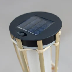Newgarden Hiama Linterna solar LED de bambú para jardín