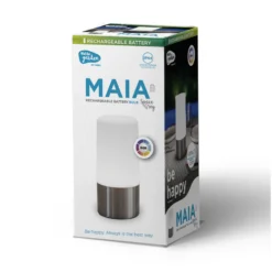 Newgarden Lámpara de mesa LED recargable Maia, gris, IP54, RGBW
