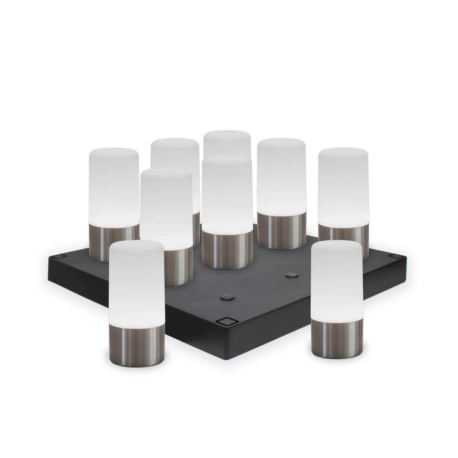 Newgarden Lámpara de mesa LED recargable Maia, gris, IP54, RGBW