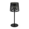 Newgarden Lámpara de mesa LED solar Gretita, negra, metal