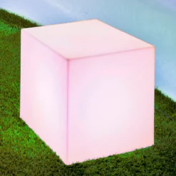 Newgarden lámpara solar Cuby cubo, altura 43 cm