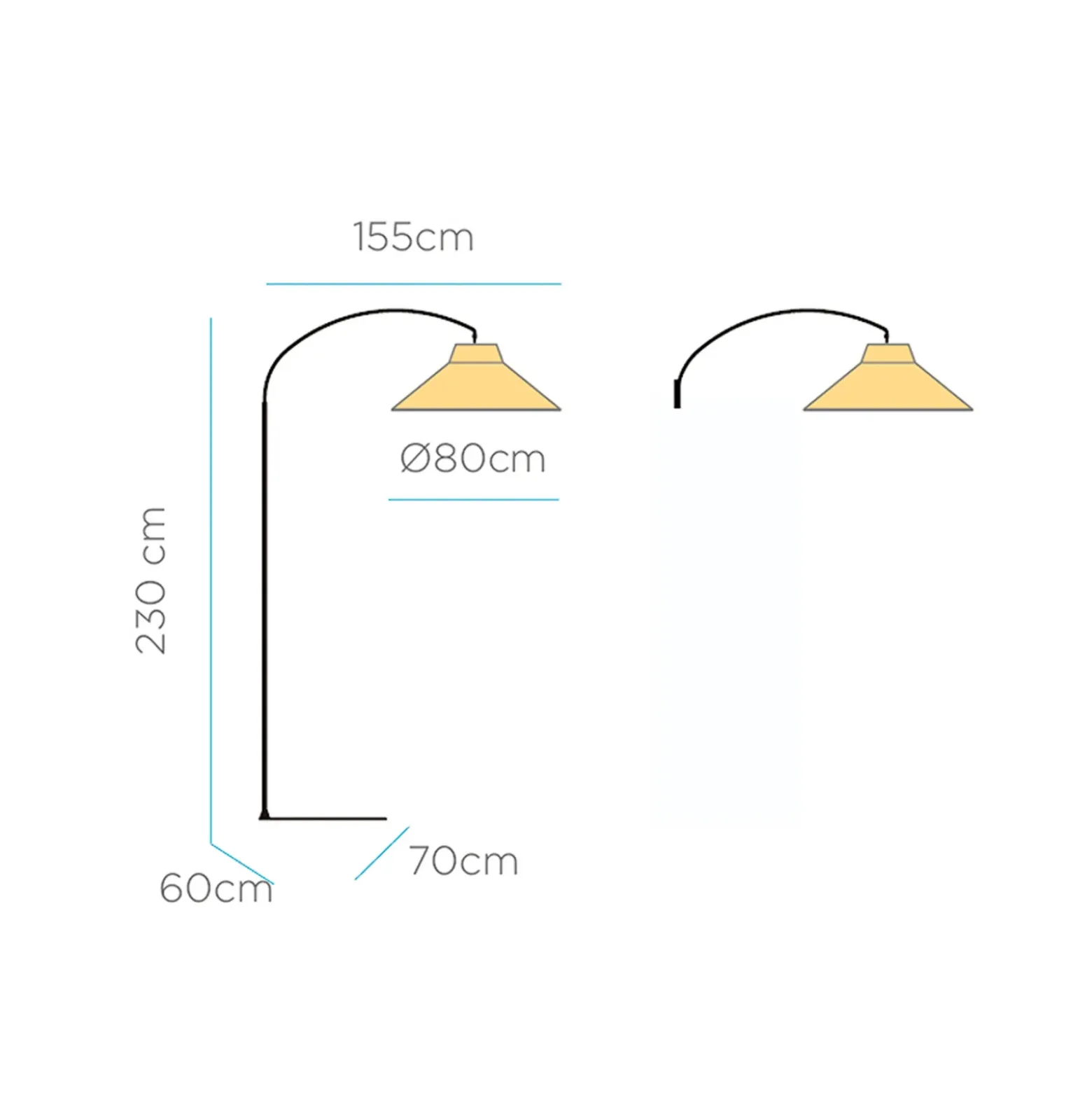 Newgarden Niza lámpara de pie LED interior/exterior, 230cm