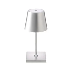 Nuindie mini LED lámpara de mesa recargable, Easy Connect, plata,