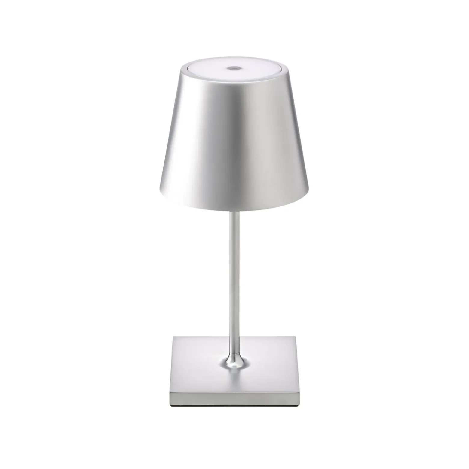 Nuindie mini LED lámpara de mesa recargable, Easy Connect, plata,